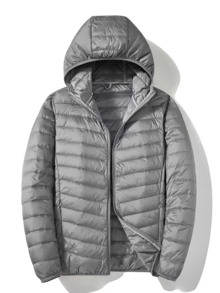 Men's Plus Size Lightweight Zip Up Puffer Jacket