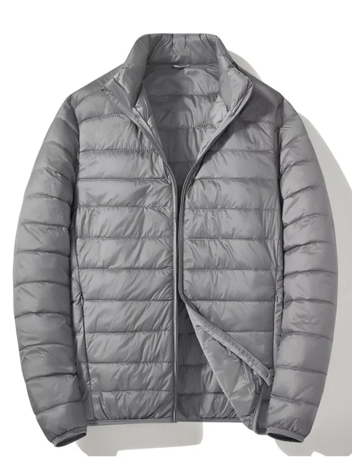 Men's Plus Size Lightweight Zip Up Puffer Jacket