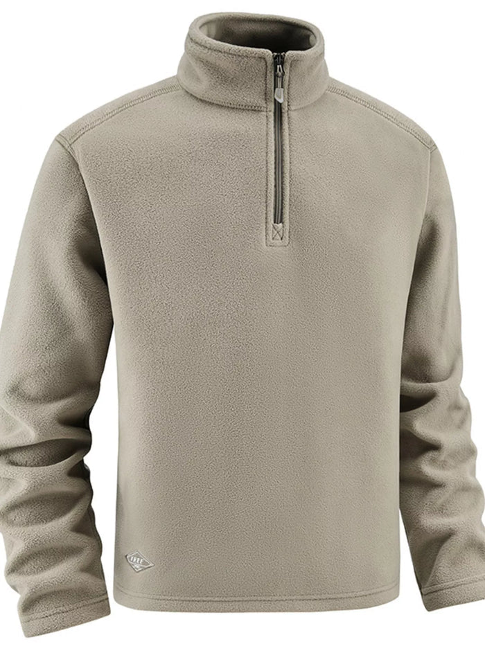 Men's Plus Size Quarter-Zip Fleece Sweatshirt