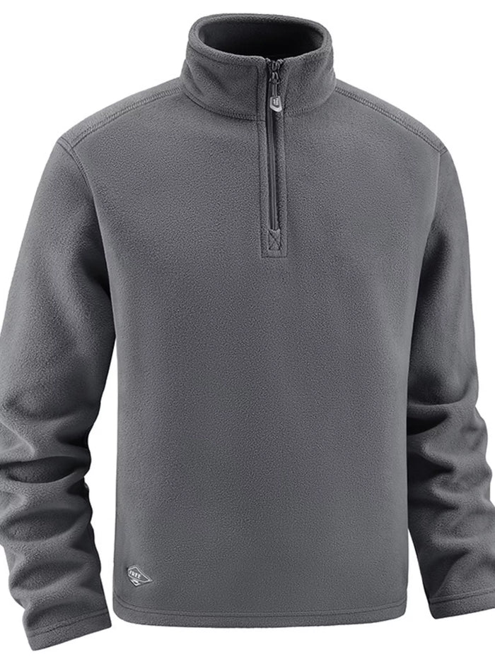 Men's Plus Size Quarter-Zip Fleece Sweatshirt