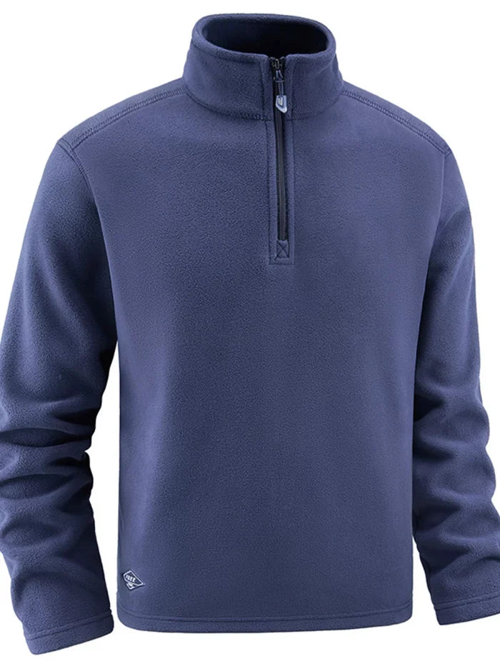 Men's Plus Size Quarter-Zip Fleece Sweatshirt