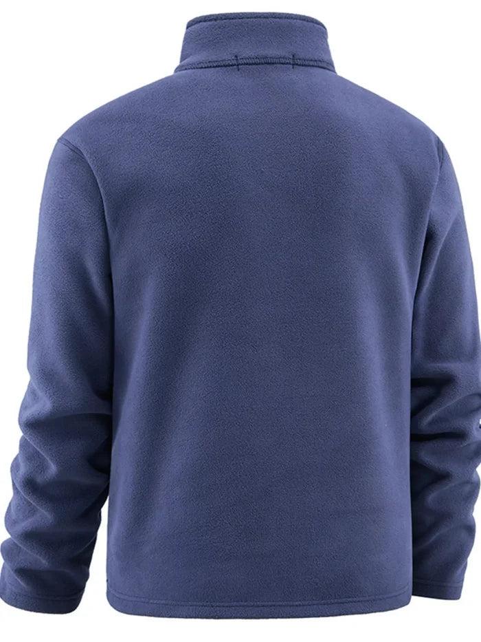 Men's Plus Size Quarter-Zip Fleece Sweatshirt