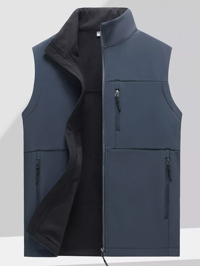 Men's Plus Size Zip Up Outdoor Vest