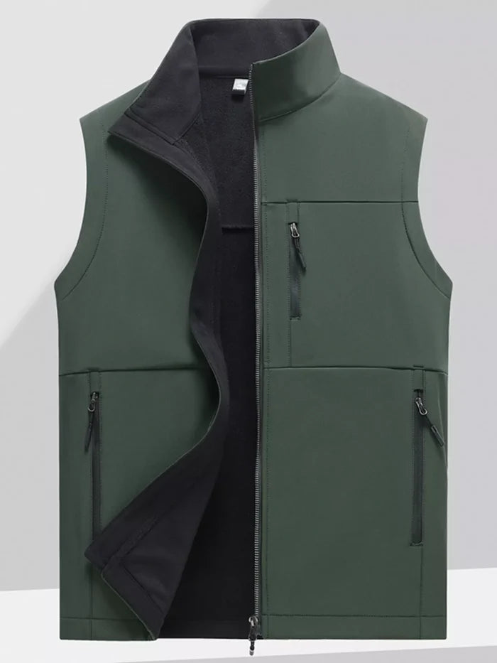Men's Plus Size Zip Up Outdoor Vest