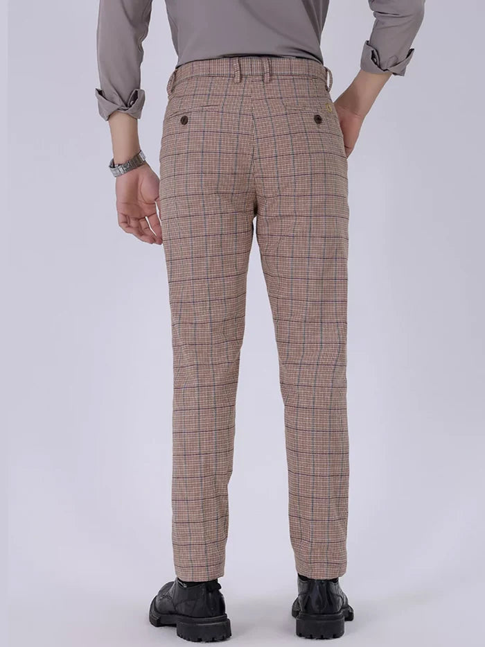 Men's Slim Fit Plaid Pants