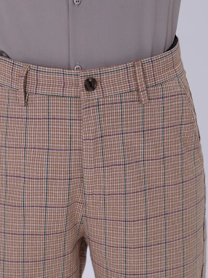 Men's Slim Fit Plaid Pants