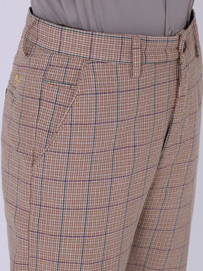 Men's Slim Fit Plaid Pants
