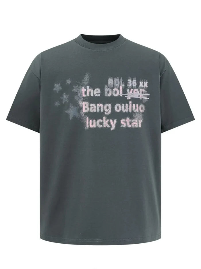 Men's Star Letter Graphic Short Sleeve T-Shirt