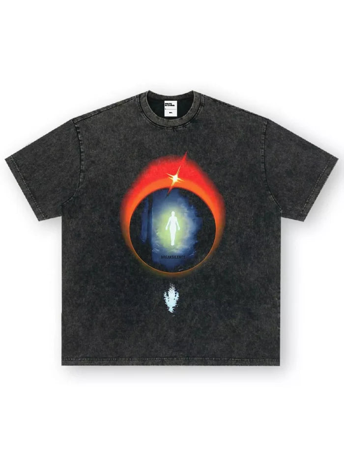 Men's Vintage Wash Graphic Oversized T-Shirt
