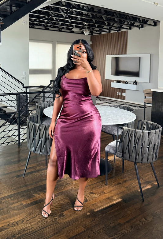 Merlot slip dress