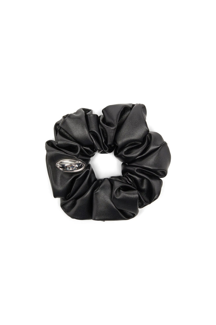 Metal logo scrunchie