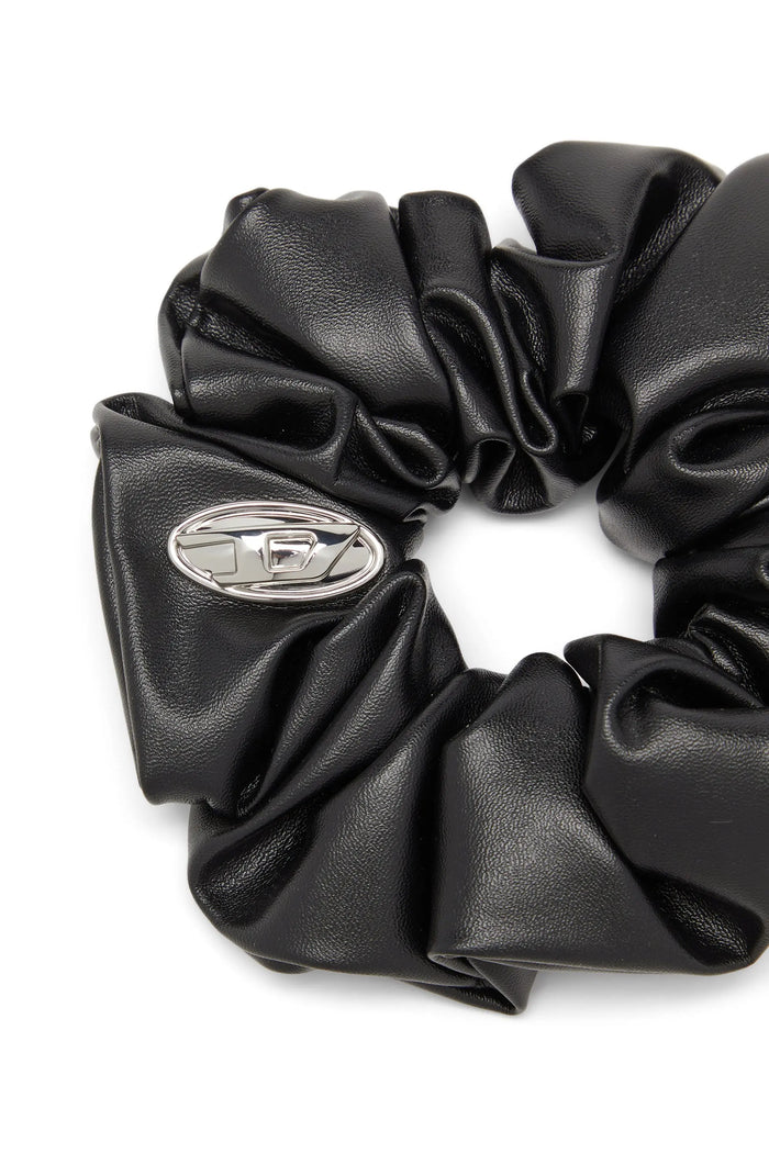 Metal logo scrunchie