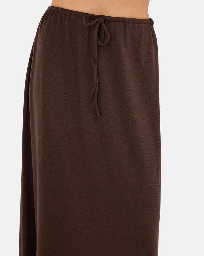 Mia Skirt in Chocolate | Adjustable Waistband | The Lullaby Club