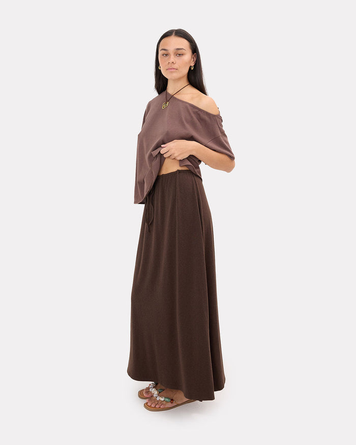 Mia Skirt in Chocolate | Size Inclusive AU 6-26 | The Lullaby Club