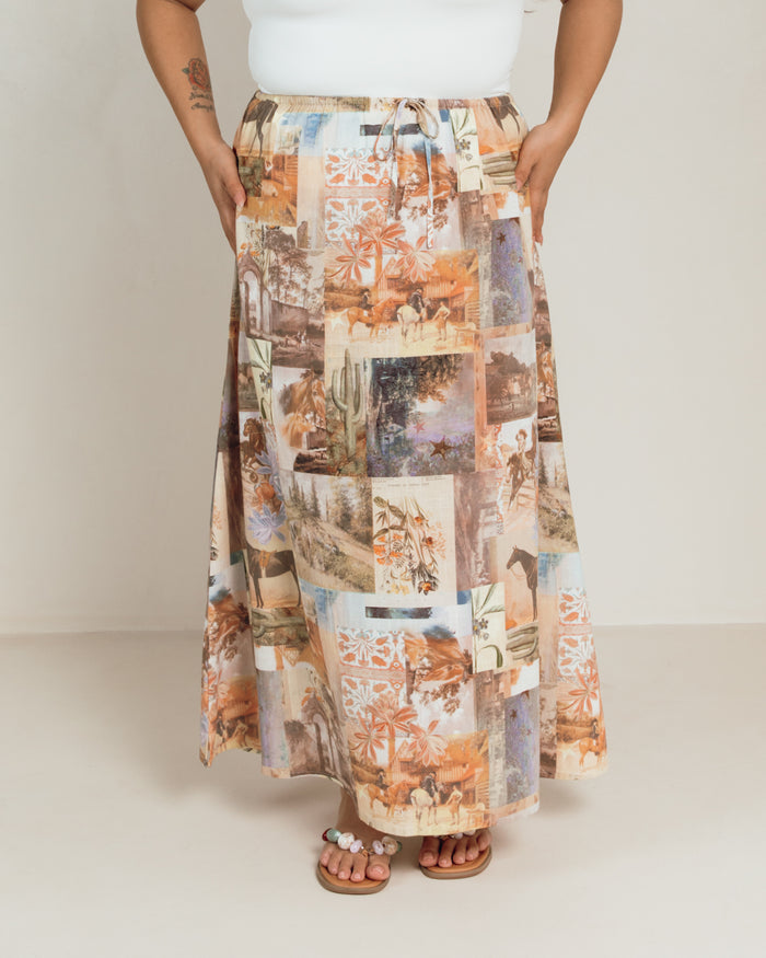 Lacey Skirt in Meadow Muse - Size Inclusive AU 6-26 - The Lullaby Club