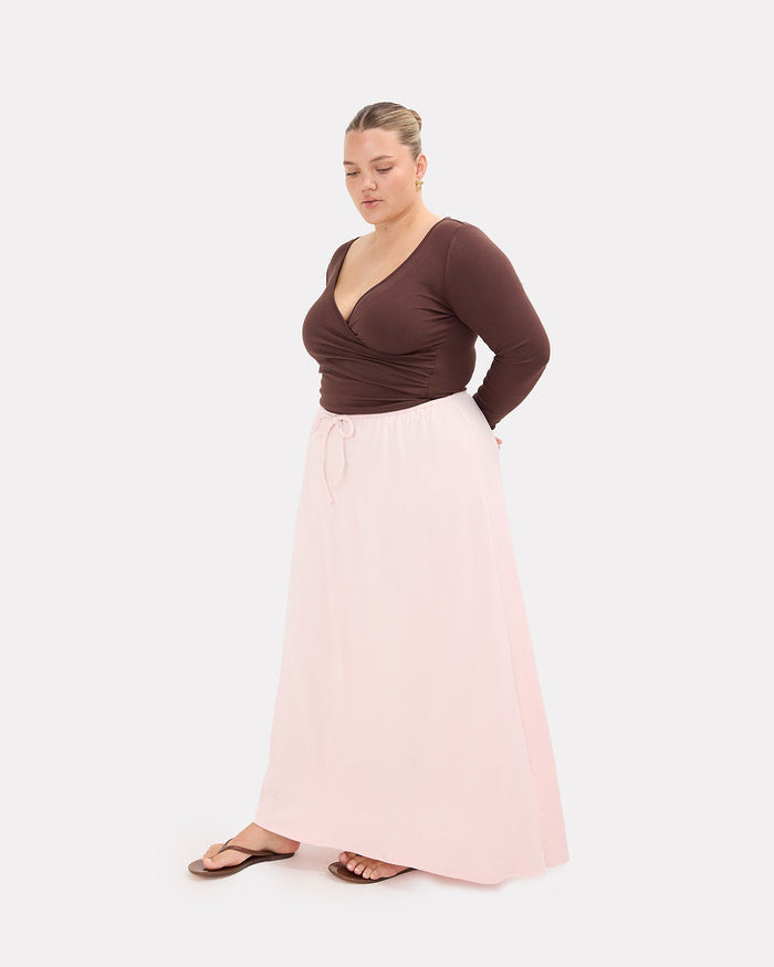 Mia Skirt in Pink | Bump Friendly Fashion | The Lullaby Club