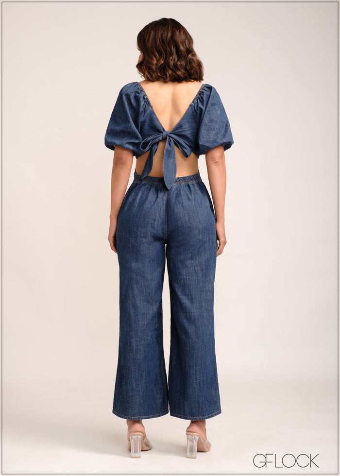 Mid Wash Dungaree - 150124