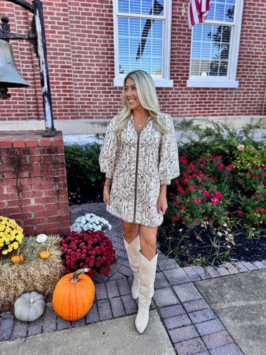 MILEY TAUPE DRESS
