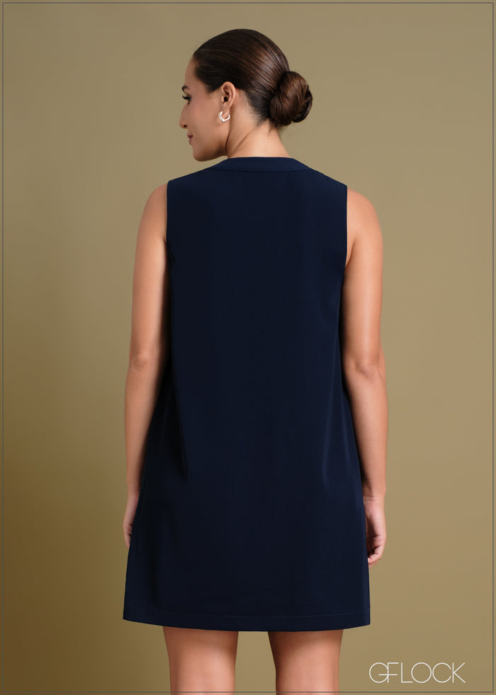 Mini V-Neck Dress - 240424