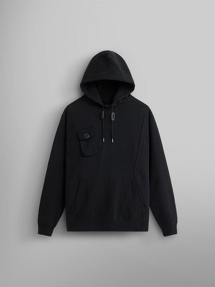 MIXED MEDIA HOODIE TOP Alpha Industries BLACK 2XL