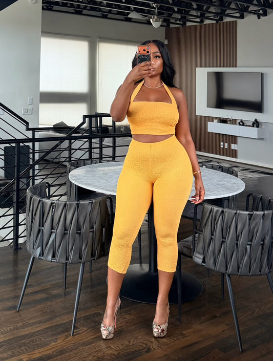 Mustard Capri set