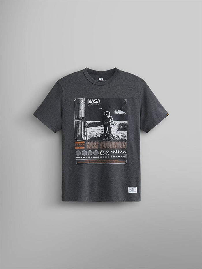 NASA EXPLORATION TEE TOP Alpha Industries DARK CHARCOAL HEATHER 2XL
