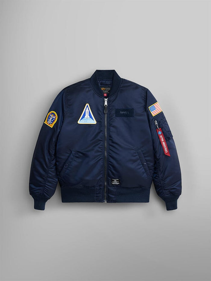 NASA MA-1 BOMBER JACKET GEN II OUTERWEAR Alpha Industries REPLICA BLUE 2XL