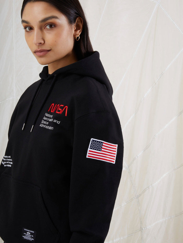 NASA WORM LOGO HOODIE TOP Alpha Industries