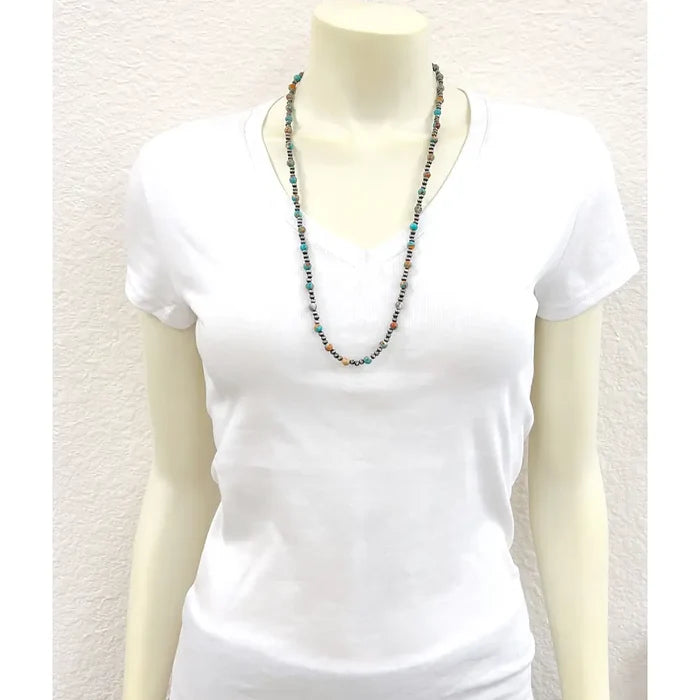 Navajo Gemstone Necklace - Greige Goods