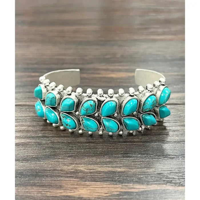 Navajo Turquoise Cuff Bracelet - Greige Goods
