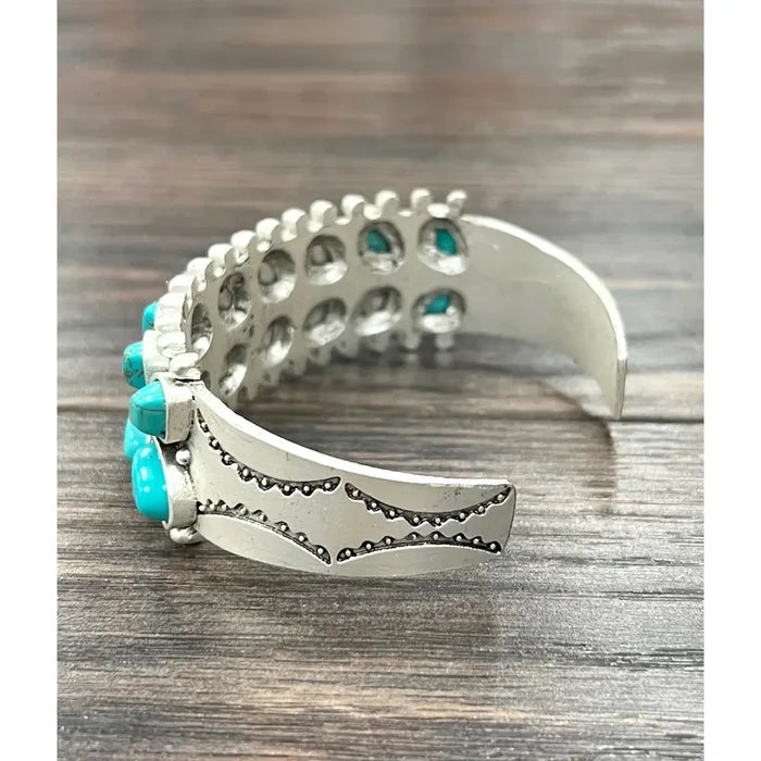 Navajo Turquoise Cuff Bracelet - Greige Goods
