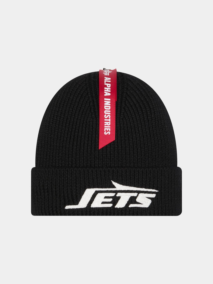 NEW YORK JETS X ALPHA X NEW ERA SHORT CUFF BEANIE ACCESSORY Alpha Industries BLACK O/S
