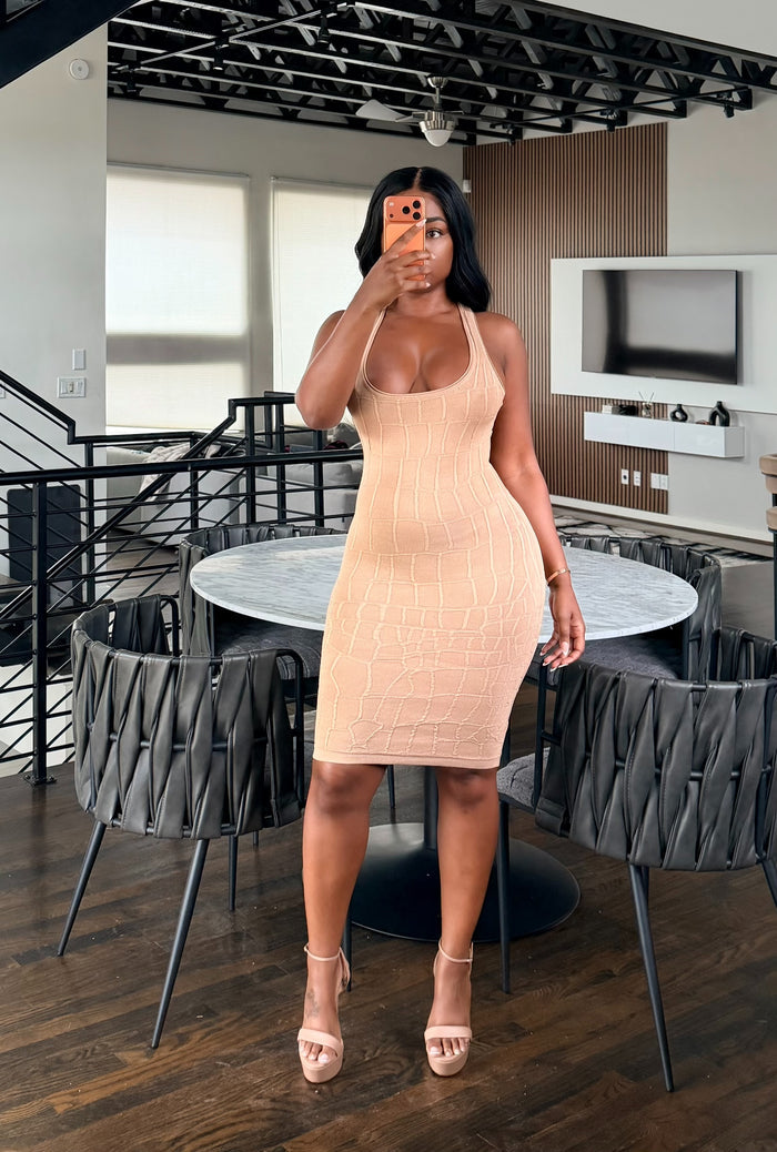 Nude Textured dress