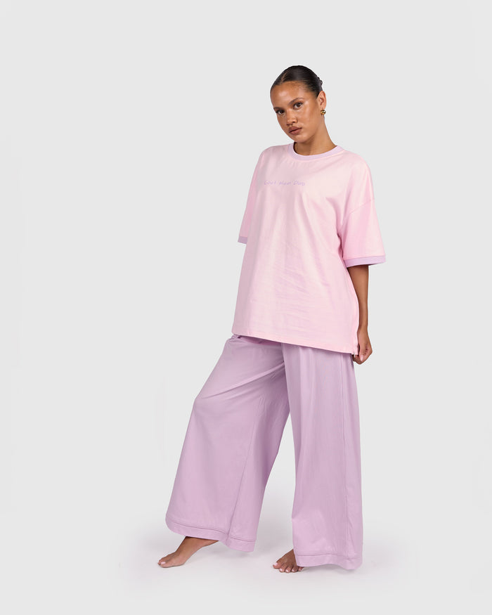 Ocean PJ Pants in Lilac - Adjustable Elastic Waist - The Lullaby Club