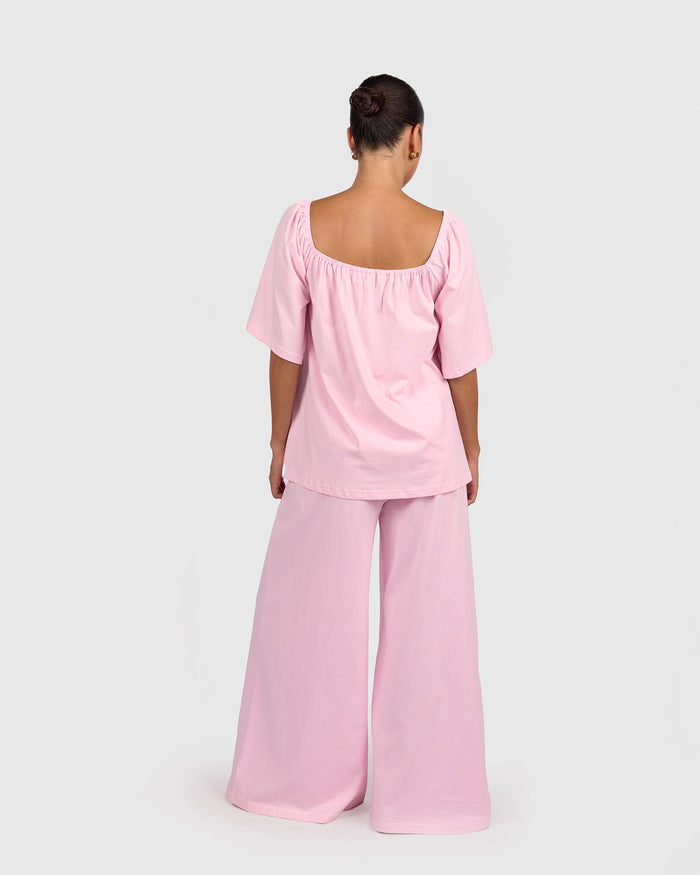 Ocean PJ Pants in Rosette - Wide Legged - The Lullaby Club