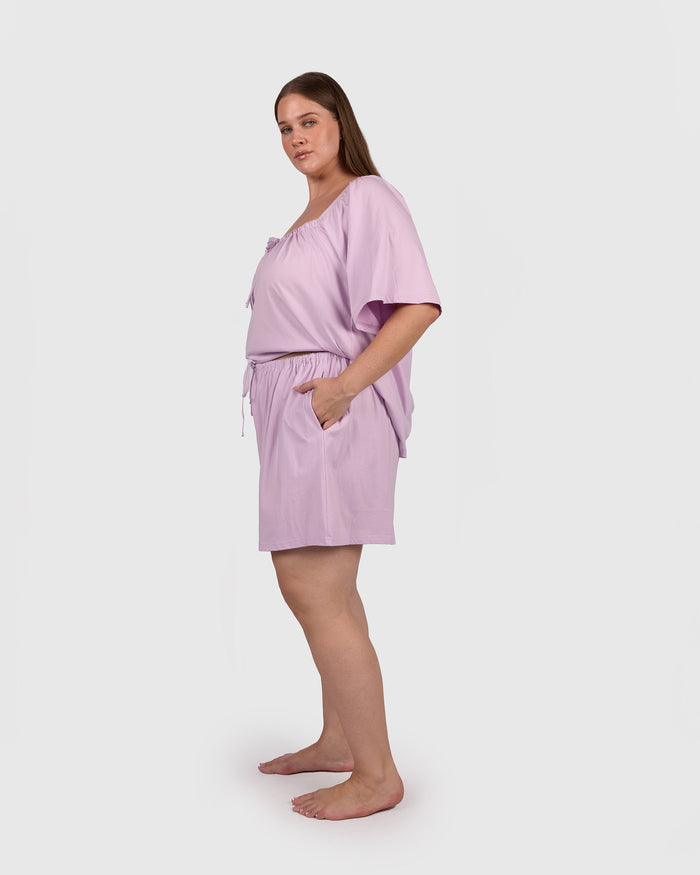 Ocean PJ Shorts | Lilac Mist