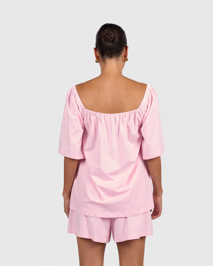 Back of maternity friendly pj set