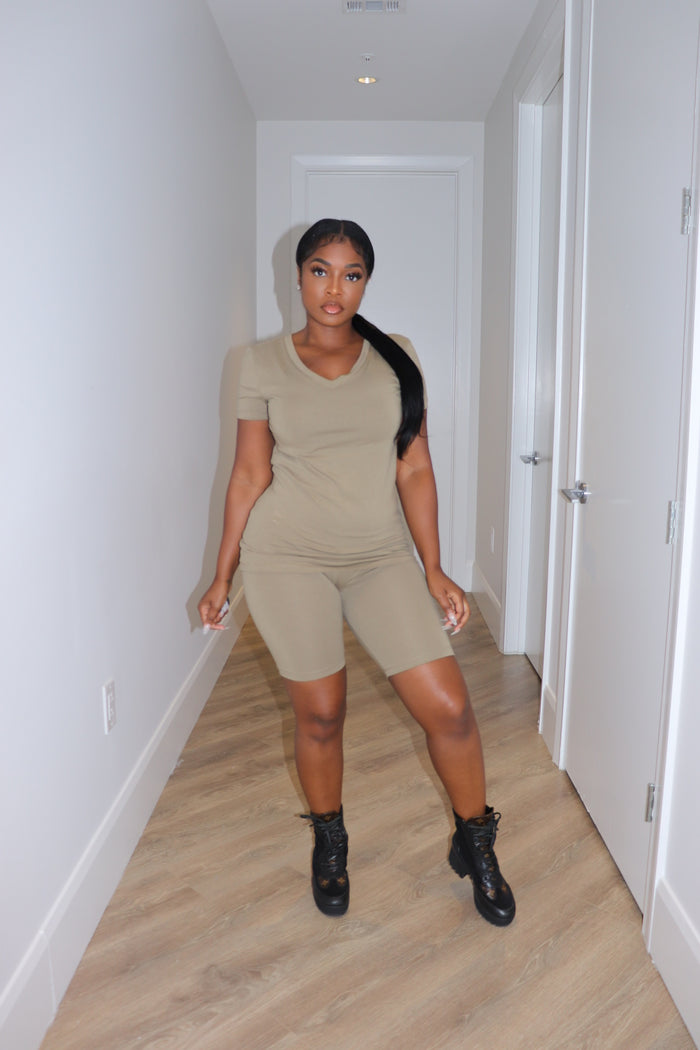 Olive Lounge Short set