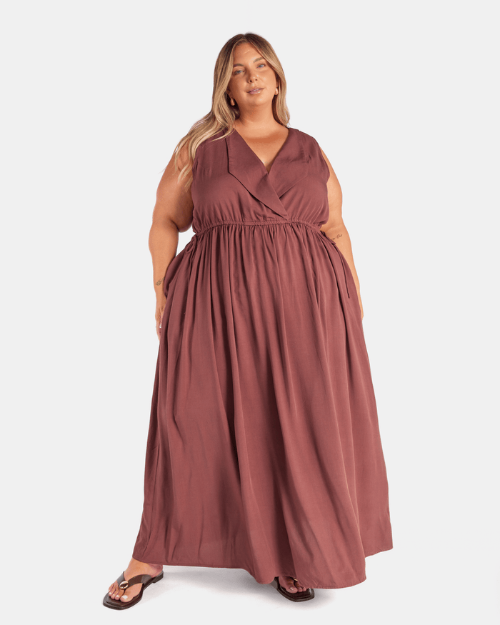 Olivia Maxi Dress | Brown
