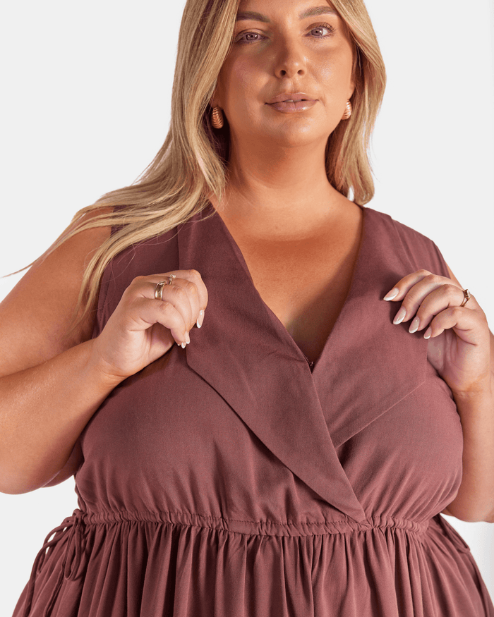 Olivia Maxi Dress | Brown