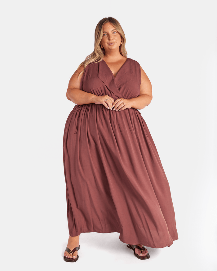 Olivia Maxi Dress | Brown