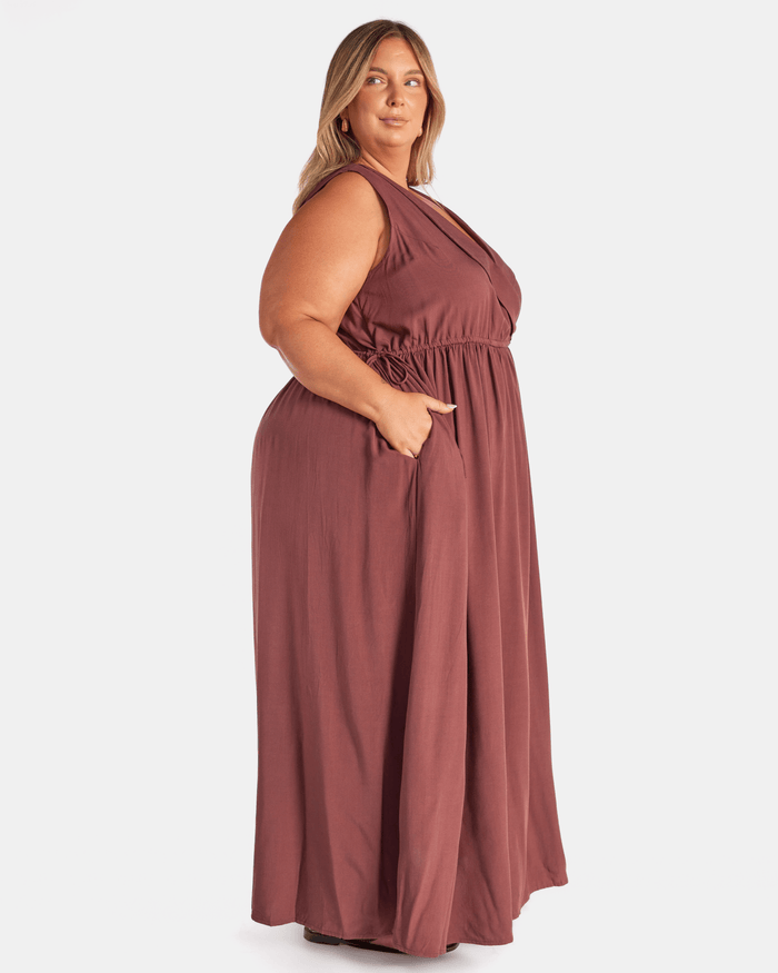 Olivia Maxi Dress | Brown