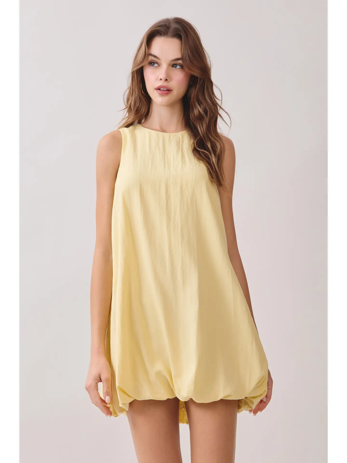 Open Back Bubble Mini Dress