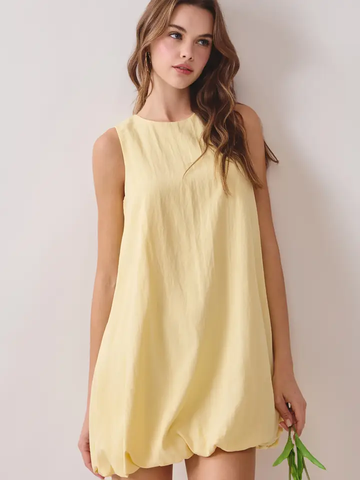 Open Back Bubble Mini Dress