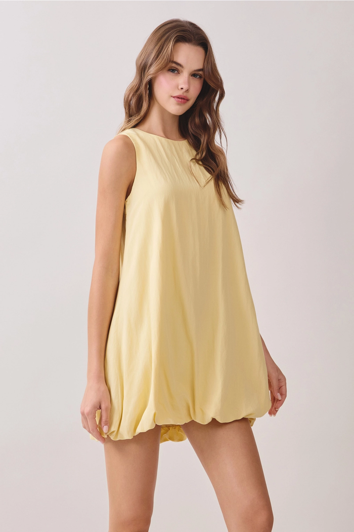 Open Back Bubble Mini Dress
