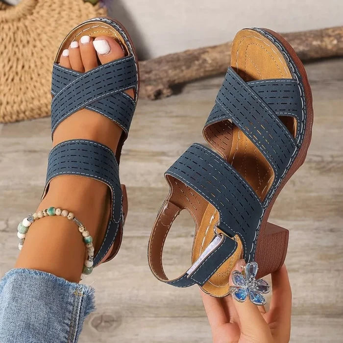 Open Toe Block Heels Sandals
