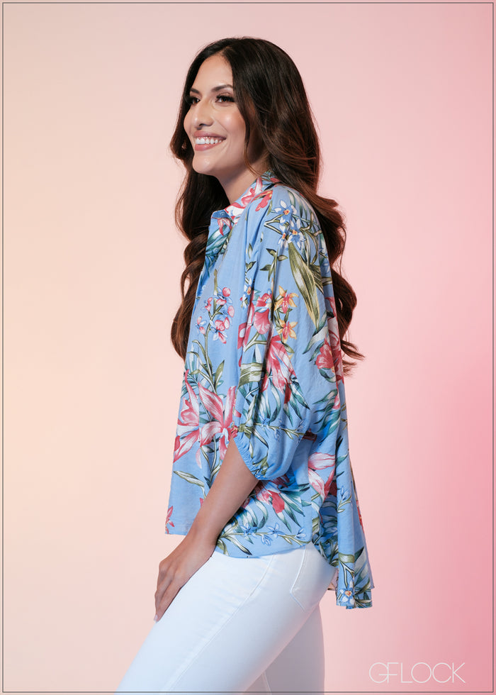 Oversized Printed Shirt - 260523