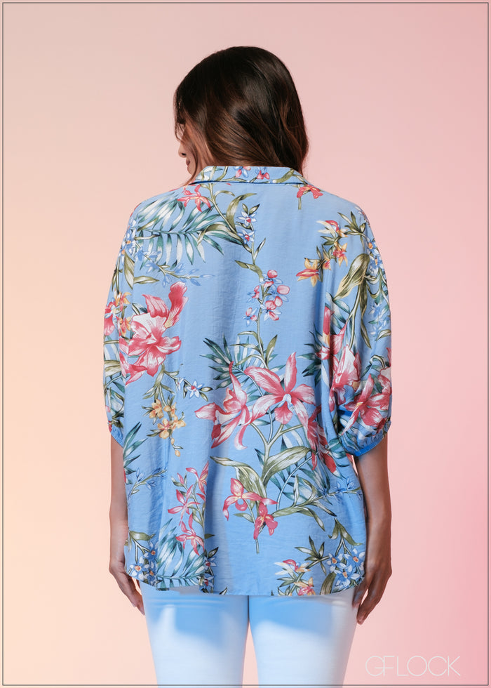 Oversized Printed Shirt - 260523