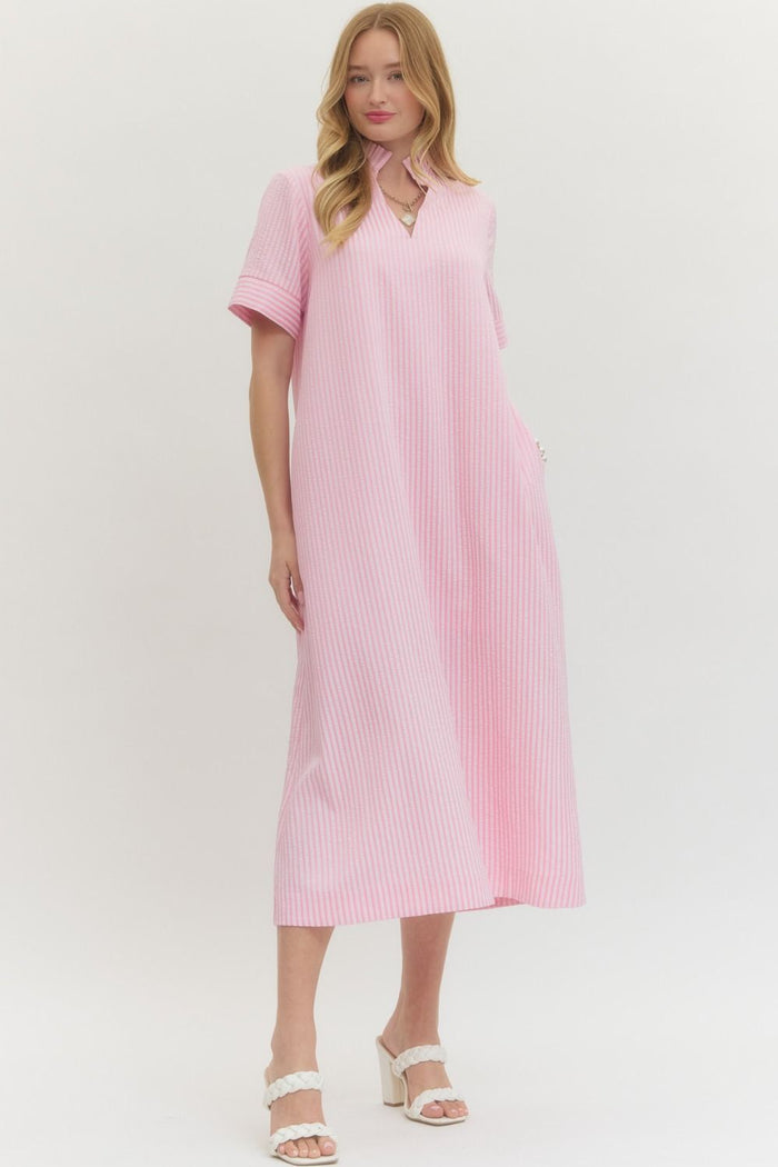 PAISLEY PINK STRIPE MAXI
