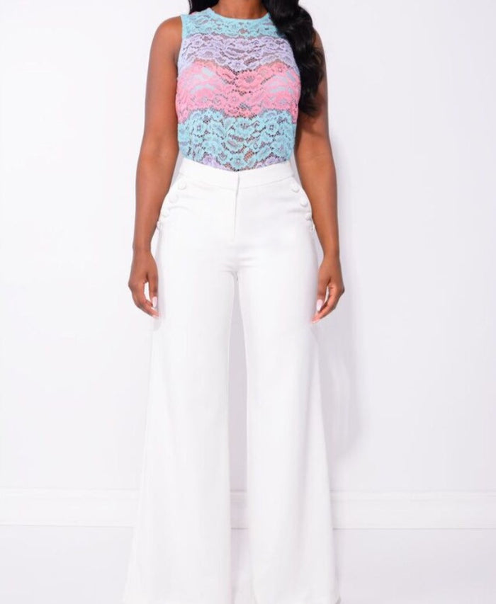 Pastels lace top